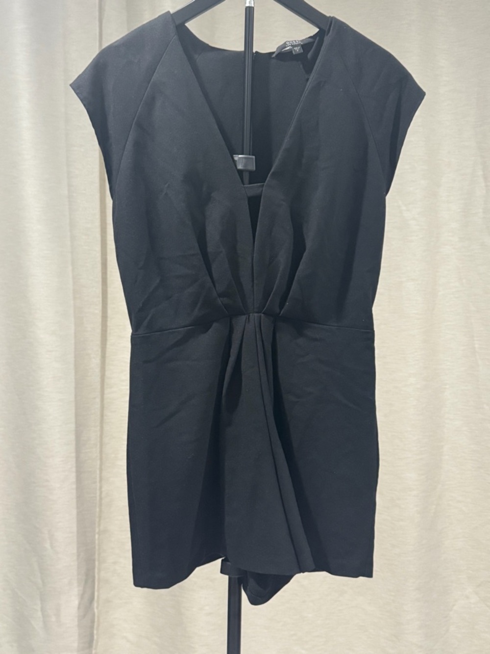 Guess Black Top with Branded Neckline